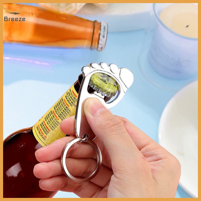 Set 50 Dụng Cụ Mở Nắp Chai Lọ Bằng Sợi Đay In Dấu Chân Cho Khách Sạn