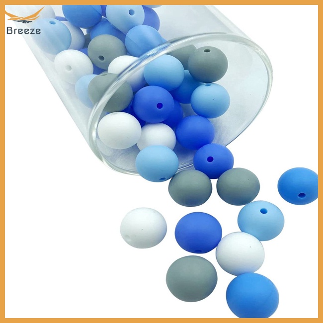 Set 150 Hạt Silicone Tròn 15mm Màu Kẹo Làm Trang Sức Diy