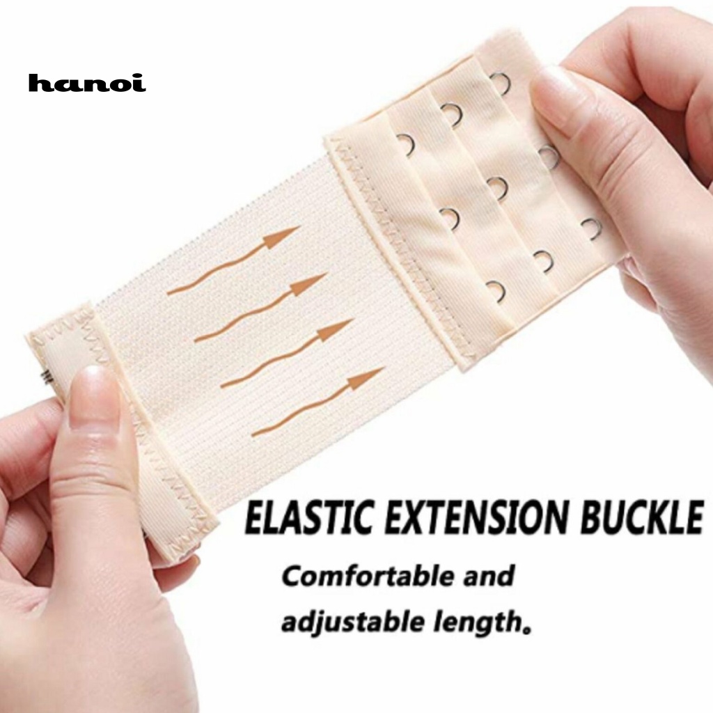 Set 8 Móc Nối Dài Dây Áo Ngực 3 Móc Co Giãn Thoáng Khí Cho Nữ