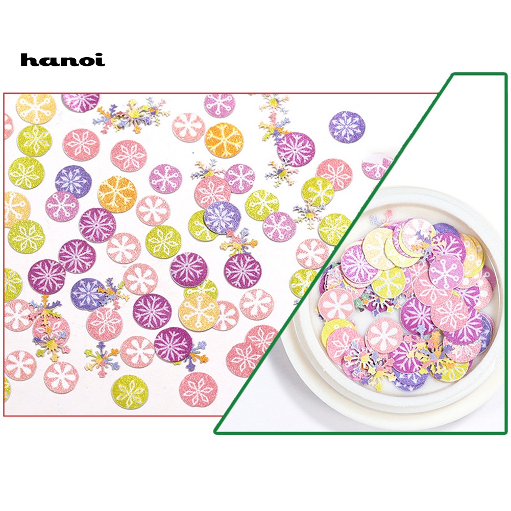 Set 2 Hộp Kim Tuyến Trang Trí Móng Tay Chủ Đề Giáng Sinh