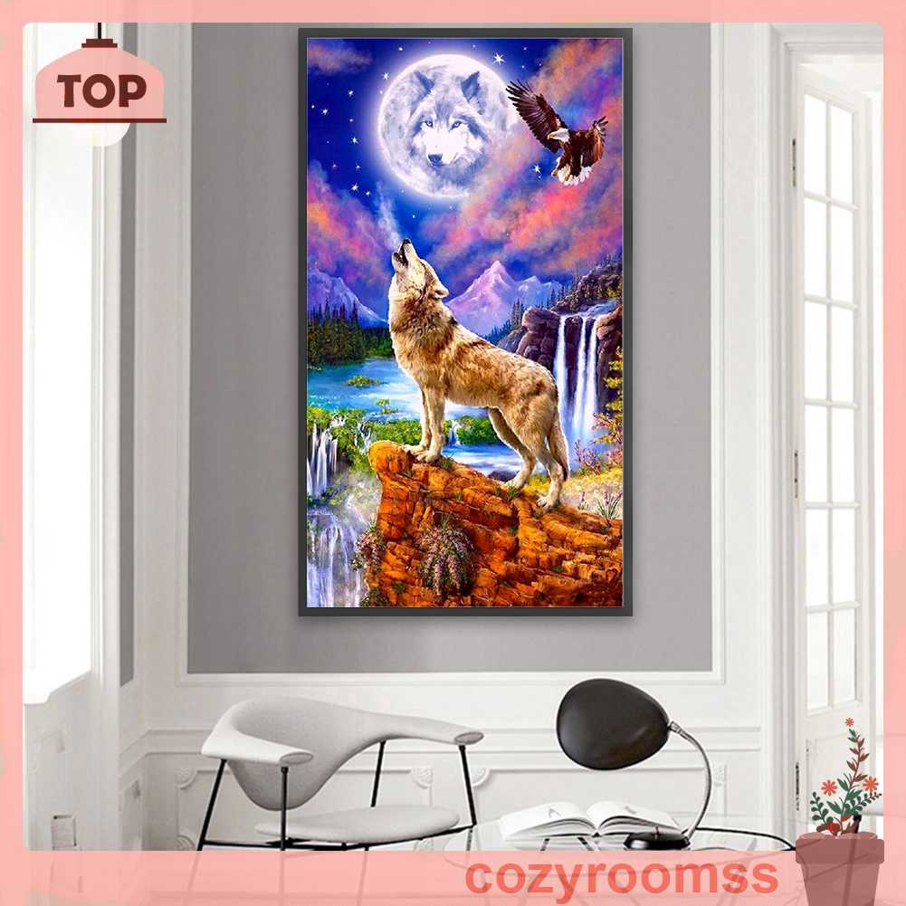 Tranh Đính Đá Kim Cương Toàn Bộ 5D DIY Hình Vẽ Động Vật