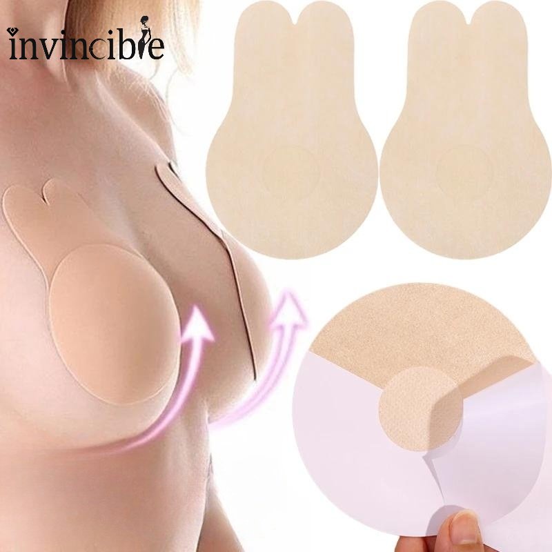 Miếng Dán Nâng Ngực Tự Dính Hình Tai Thỏ Dễ Thương Bằng Vải Không Dệt Dùng Một Lần
