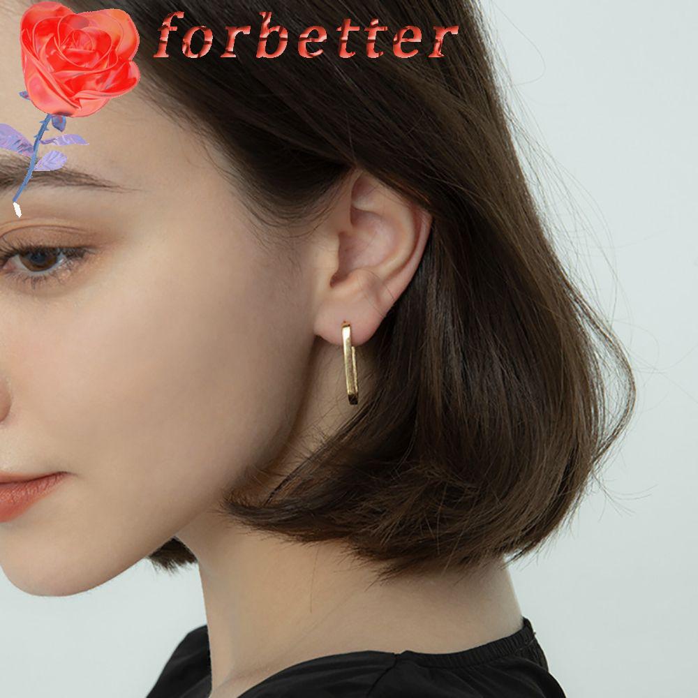 Bông Tai Hình Chữ Nhật Phong Cách Hàn Quốc|Khuyên Tai Tròn Bằng Đồng Nhiều Màu Sắc Cho Nữ