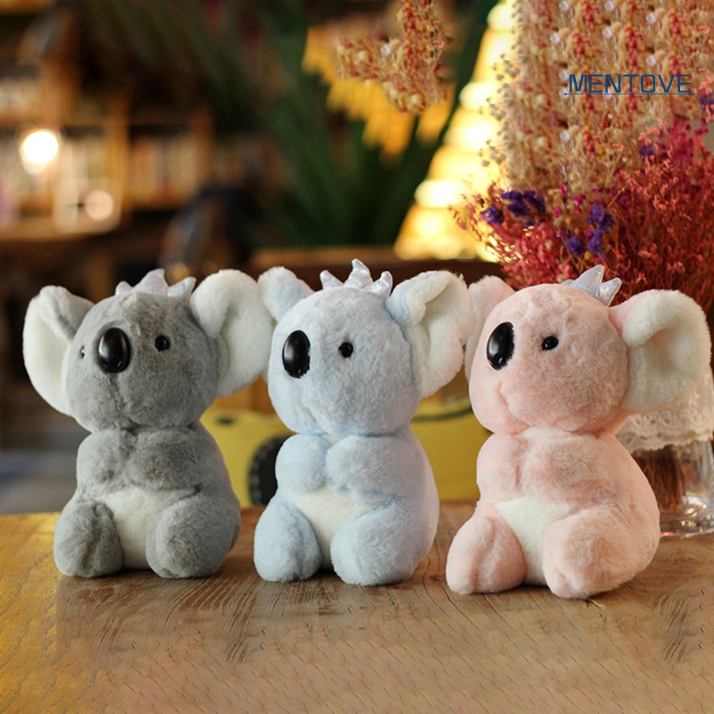 [MT] Thú Nhồi Bông Hình Gấu Koala Đeo Vương Miện Bằng Cotton PP Cảm Ứng Sống Động Thoải Mái