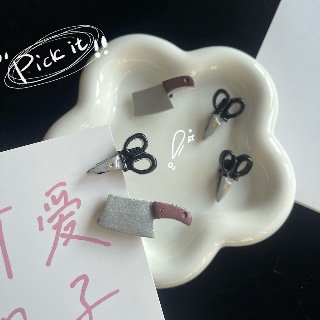 Kẹp Tóc Hình Cây Kéo / Dao Cắt Mini Dễ Thương Cho Bé