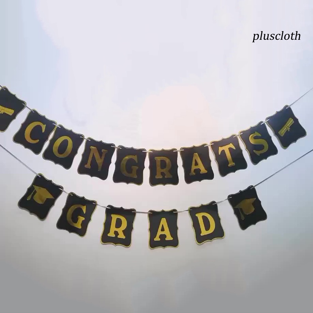 1 Set Dây Cờ Treo Trang Trí Tiệc Tốt Nghiệp Cổ Điển Không Dễ Rơi Vỡ