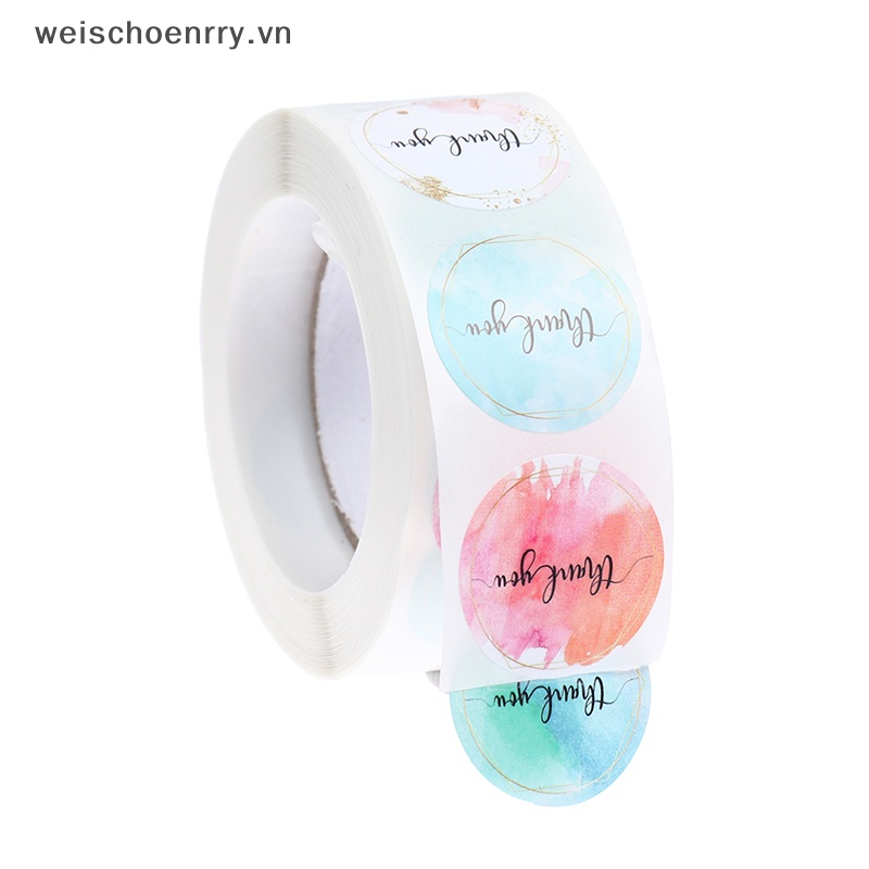 Set 500 Miếng Dán Họa Tiết Hoa / Chữ Thank You Trang Trí Đa Ứng Dụng