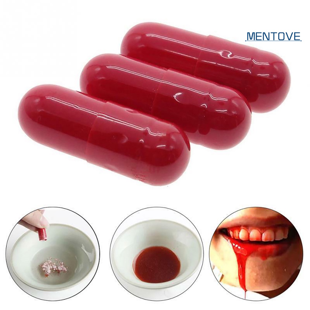 Hộp 3 Viên Thuốc Máu Giả Hóa Trang Halloween