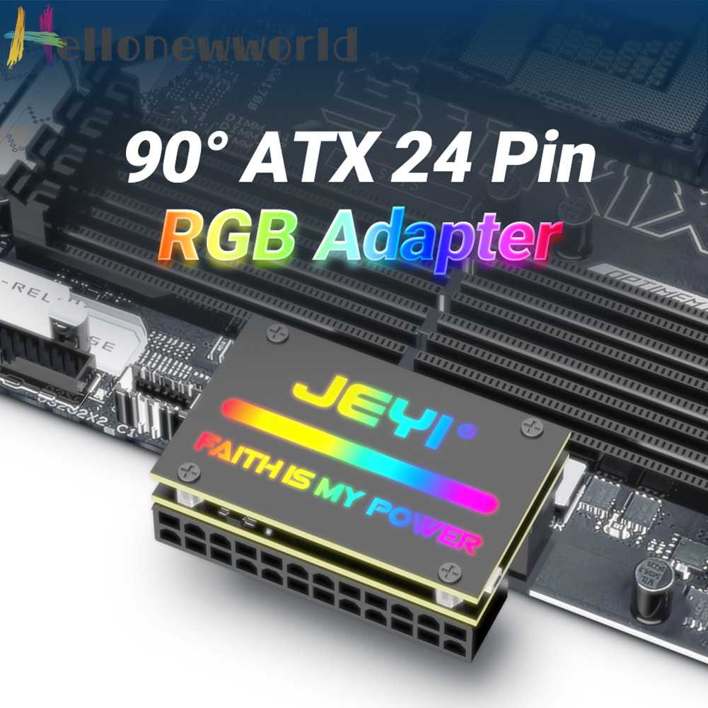 Adapter ATX 24Pin RGB Xoay 90 Độ 18 Chế Độ Đèn Có Thể Điều Chỉnh Cho Máy Tính Để Bàn