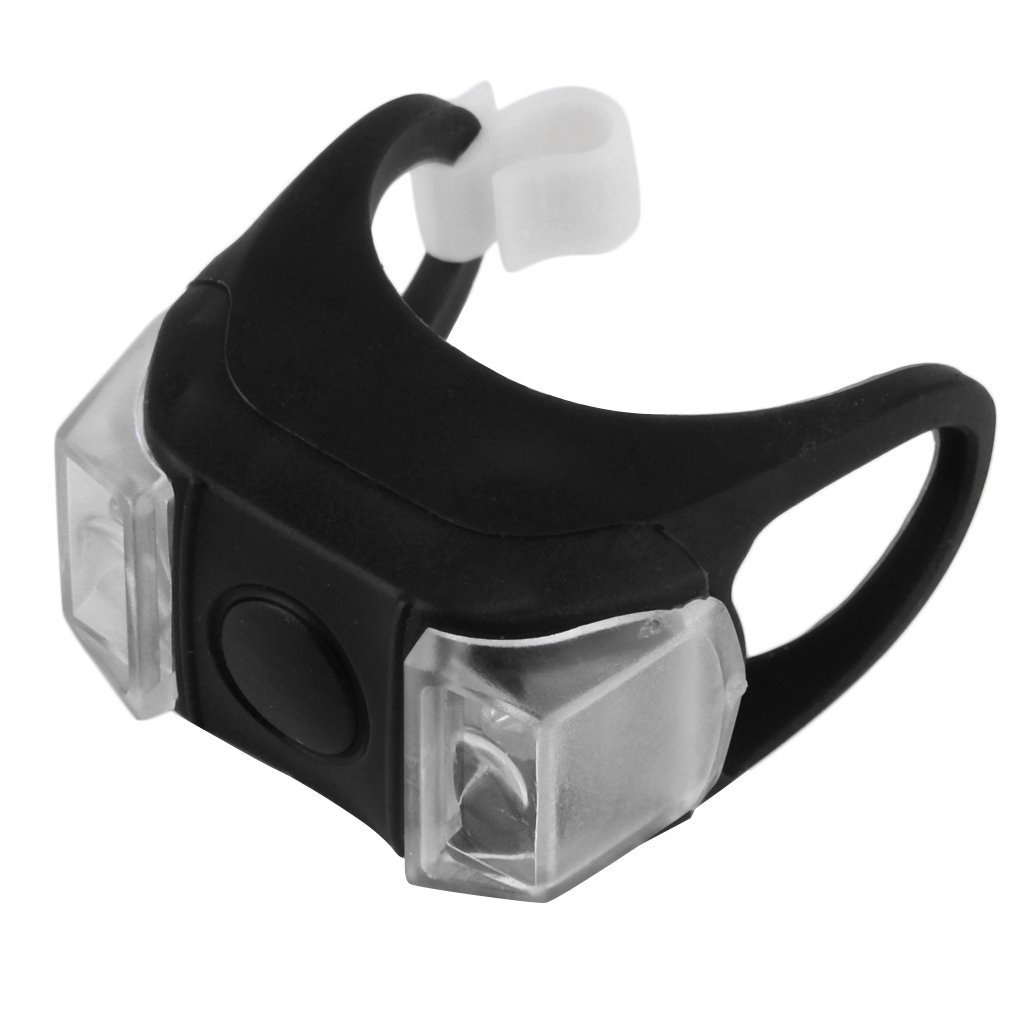 1Pc Bicycle Front Light Flash 3 Modes Silicone Led Head Rear Wheel Bike Lamp Waterproof Cycling Lights With Battery [Q/13]