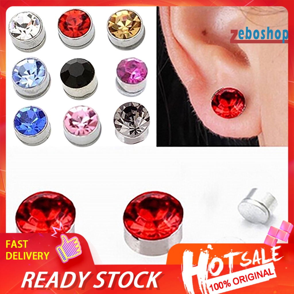 1 Cặp Khuyên Tai Nữ Hình Tròn Bằng Sắt Mạnh Mẽ