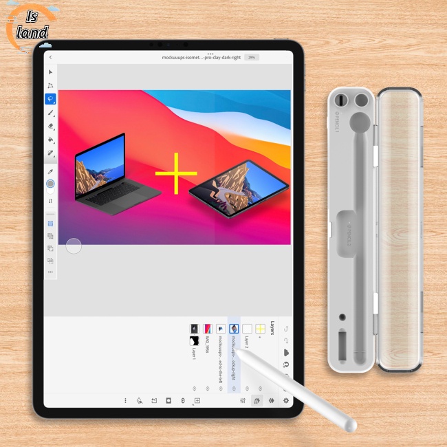 Vỏ Bảo Vệ Hộp Sạc Tai Nghe Không Dây 2 Trong 1 Cho Pin Ipencil 1 / 2