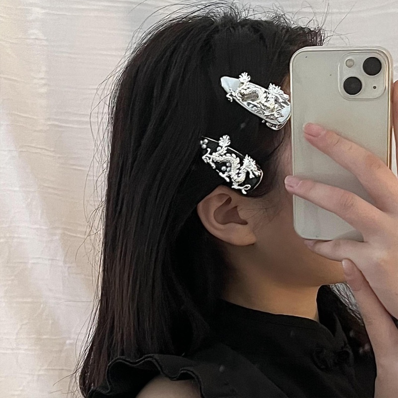 Kẹp Tóc Mái Bằng Kim Loại Mạ Vàng 2K Phong Cách Harajuku Dễ Thương