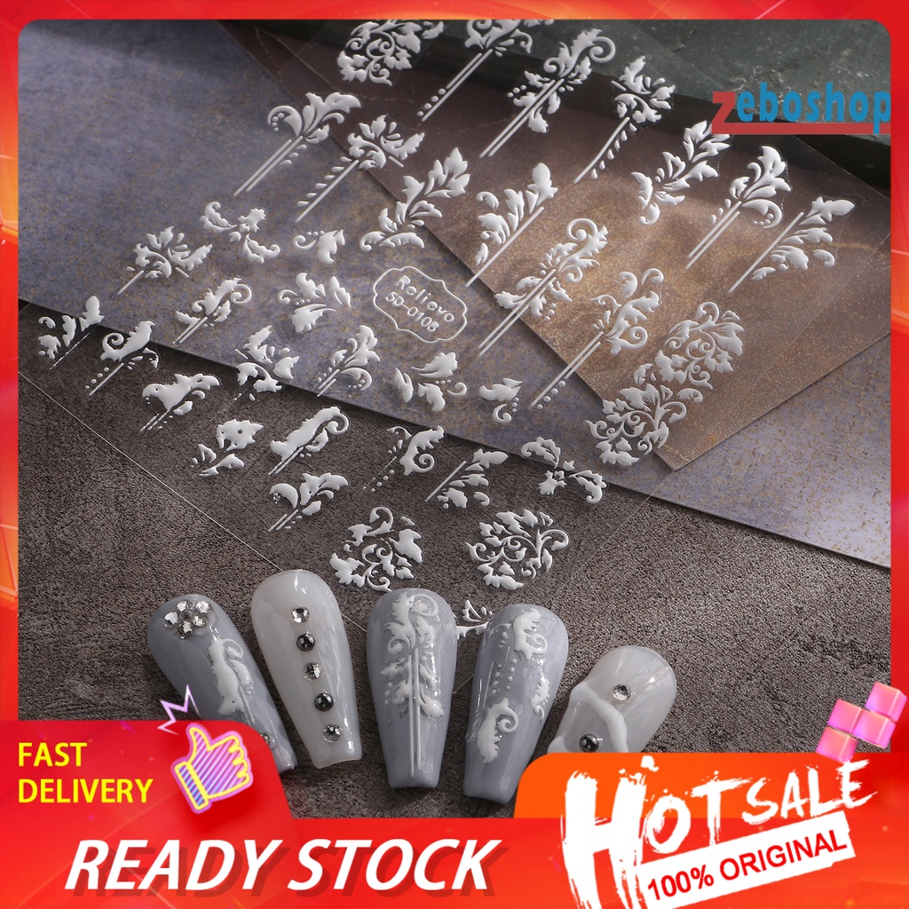 Sticker Dán Móng Tay Nghệ Thuật Tự Dính Tạo Hiệu Ứng 3D Không Phai Phong Cách Nhật Bản