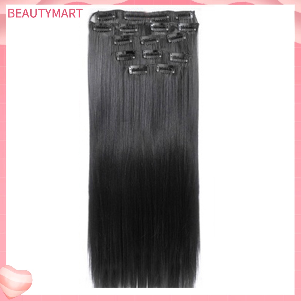 Bộ Tóc Giả Dài / Xoăn / Thẳng Kèm 16 Kẹp Thời Trang Dành Cho Nữ