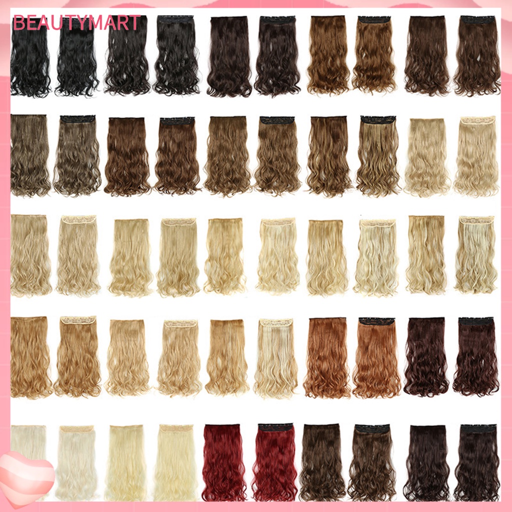 Bộ Tóc Giả 5 Kẹp Dài Mềm Mại Tự Nhiên Không Rơi Chịu Nhiệt Độ Cao