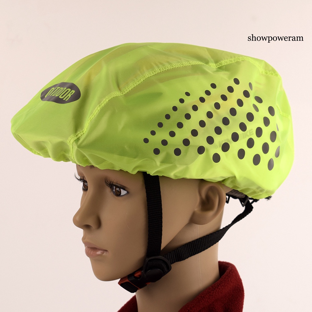 Vỏ Bọc Mũ Bảo Hiểm Bằng Vải Oxford Họa Tiết Chấm Bi Phản Quang Chống Thấm Nước Tiện Dụng