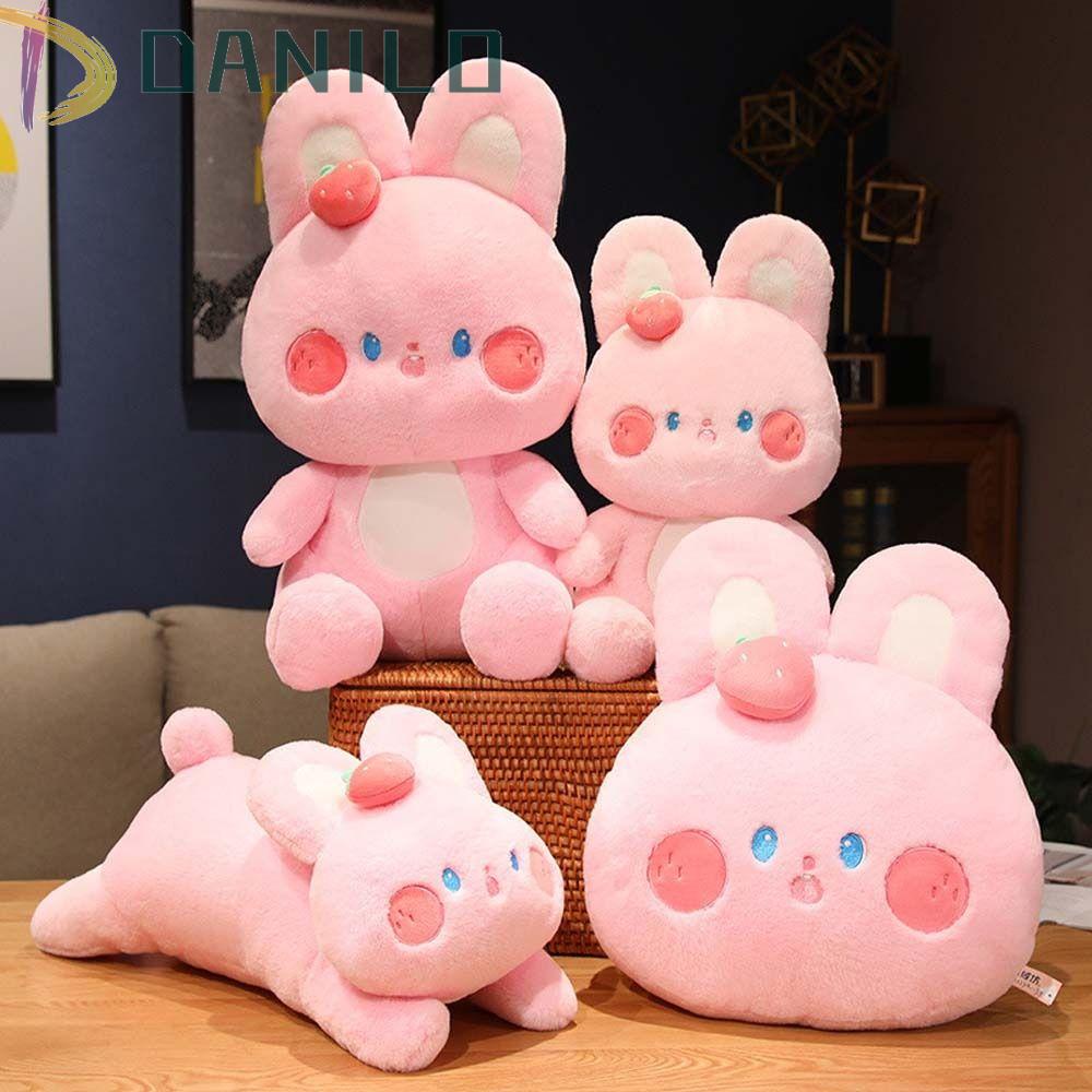 Thỏ Nhồi Bông DANILO Màu Hồng Dễ Thương Dùng Trang Trí Ghế Sofa
