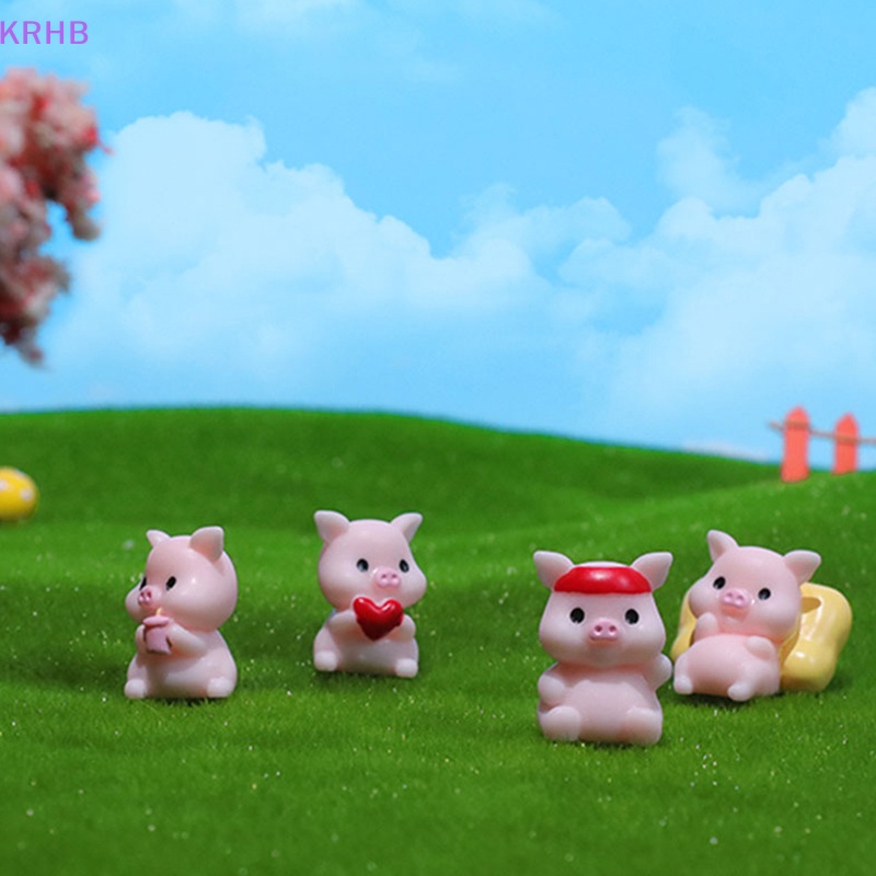 Mô Hình Chú Heo Bằng Nhựa Resin Dễ Thương Trang Trí Tiểu Cảnh / Nhà Búp Bê Mới