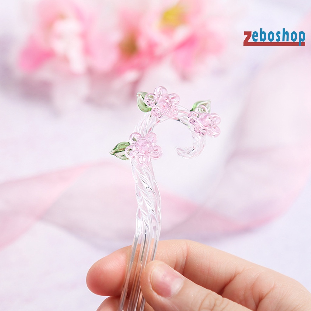 1 Set Bút Viết Hình Bông Hoa Bằng Kính Pha Lê Dùng Làm Quà Tặng Cho Học Sinh