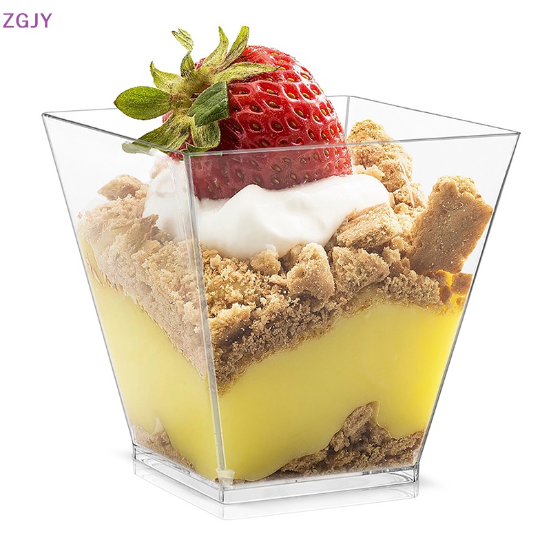Set 100 Cốc Đựng Món Tráng Miệng 2Oz Mini Bằng Nhựa Dùng Một Lần Dành Cho Các Bữa Tiệc Mới