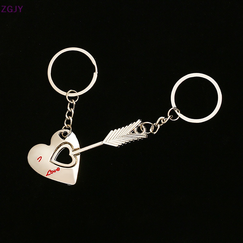 Móc Khóa Kim Loại Hình Mũi Tên Trái Tim Cho Cặp Đôi Mới