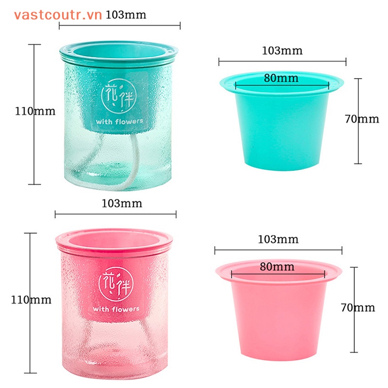 1 Chậu Hoa Tự Tưới Nước Tự Động Bằng Nhựa Trong Suốt