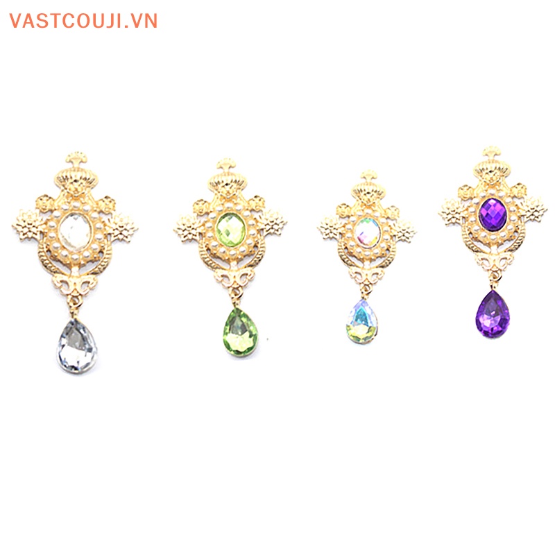 Ghim Cài Áo Hình Giọt Nước Bằng Hợp Kim Đính Đá Ngọc Trai Trang Trí Hộp Quà Đám Cưới DIY