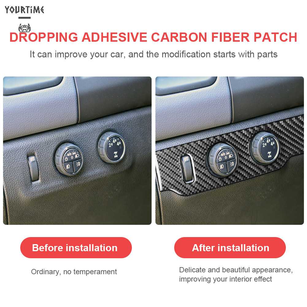 Bộ 2 Miếng Dán Trang Trí Nội Thất Xe Hơi Bằng Sợi Carbon Cho Colorado 2015