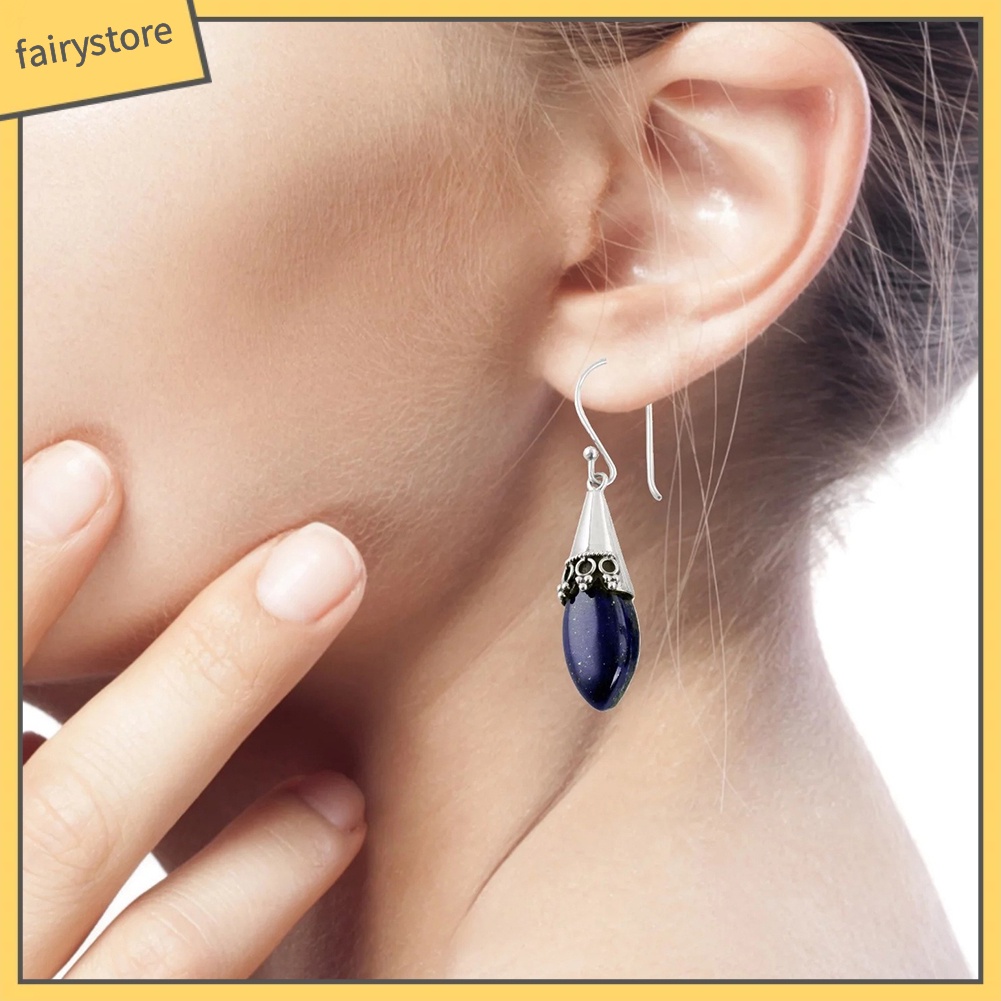 Bông Tai Móc Treo Đính Đá Nhân Tạo Phong Cách Vintage Dành Cho Nữ