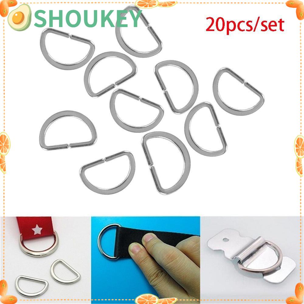 Bộ 20 Vòng Kim Loại Chữ D Chuyên Dụng Cho May Vá Ba Lô Da