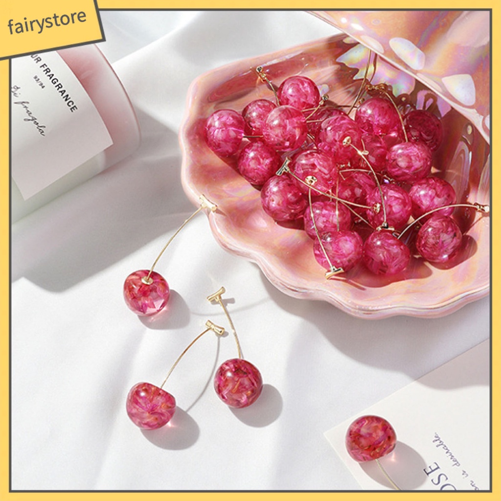 Bông Tai Hình Trái Cherry Tinh Tế Dành Cho Nữ