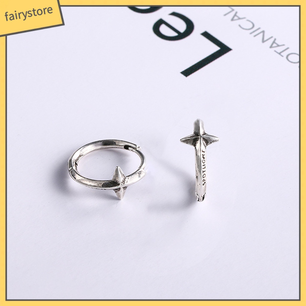 [FRO] 1 Bông Tai Hình Học Chữ Thập Lấp Lánh Phong Cách Vintage Bắt Mắt Hàng Ngày Cho Nữ