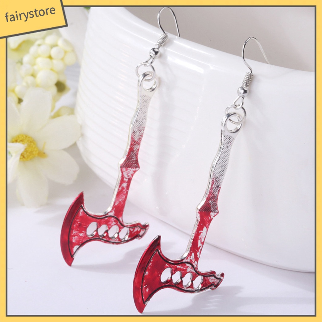 [FRO] 1 Đôi Bông Tai Lủng Lẳng Hình Cưa Máu Kinh Dị Cho Halloween