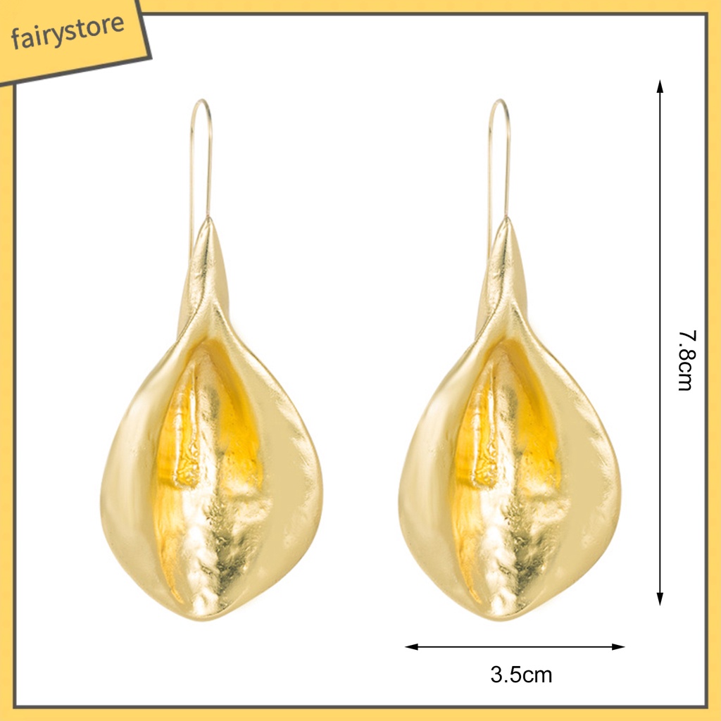 1 Đôi Bông Tai Hình Chiếc Lá Phong Cách Vintage