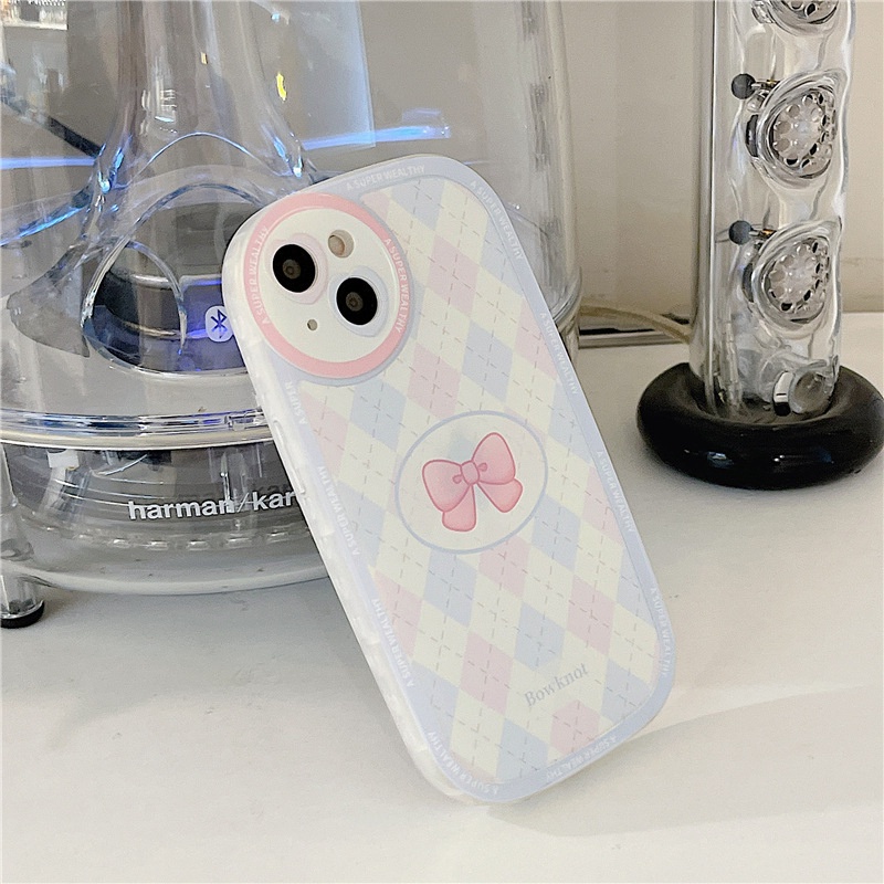 Ốp lưng IPhone  trong bo góc nơ hồng 6/6s/6plus/6splus/7/7plus/8/8plus/xs/11/12/13/14/Pro/Plus/Promax TBT23