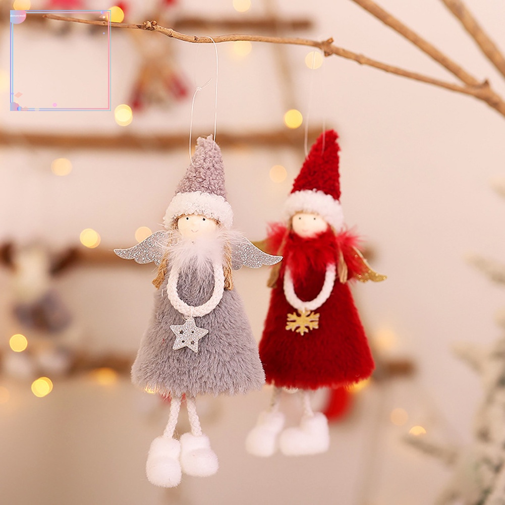 Búp Bê Thiên Thần Lông Vũ Cỡ Nhỏ Trang Trí Cây Thông Giáng Sinh