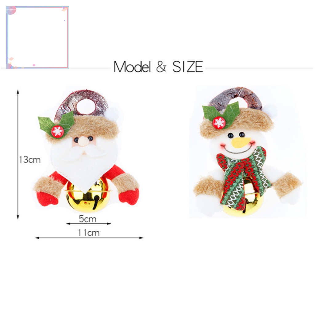 Set 3 Phụ Kiện Treo Trang Trí Cây Thông Giáng Sinh Hình Ông Già Noel / Người Tuyết / Tuần Lộc Bằng