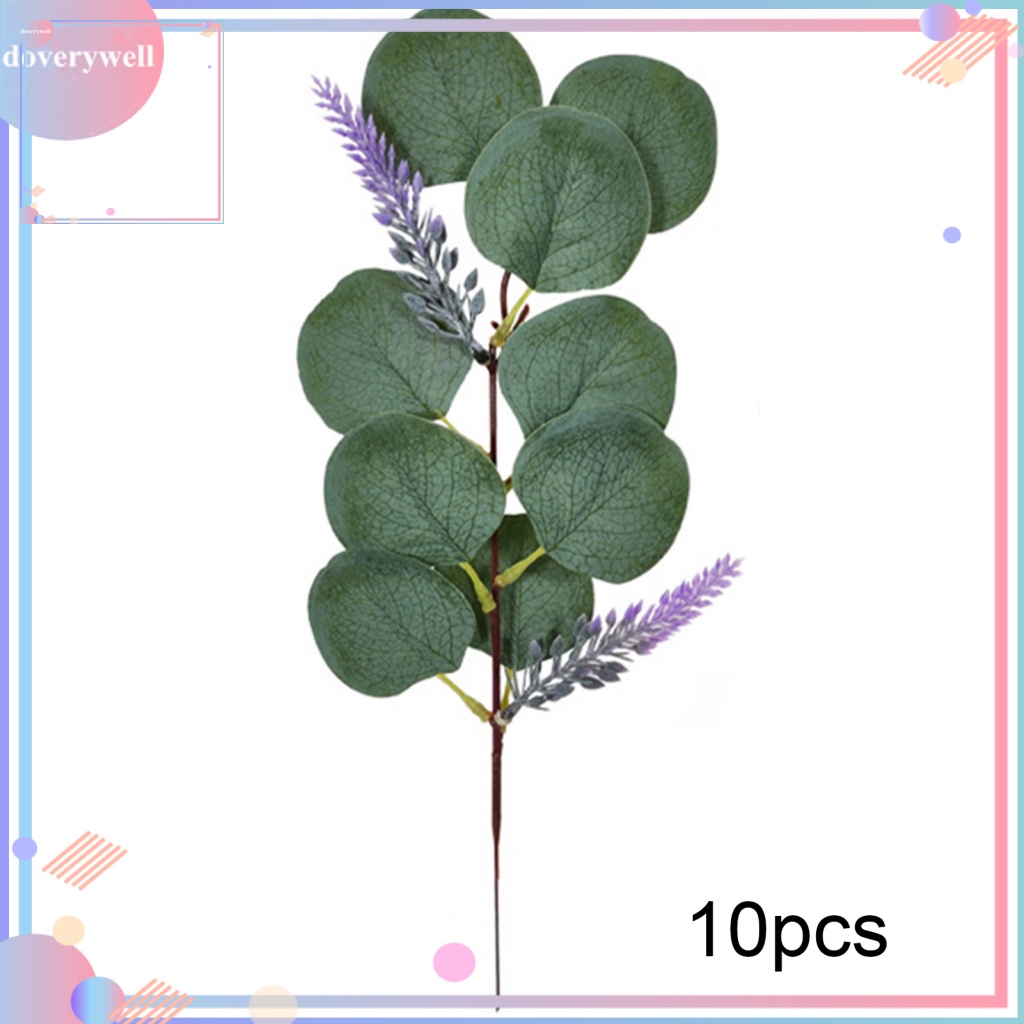 Set 10 Nhánh Lá Bạch Đàn Nhân Tạo Trang Trí Giáng Sinh