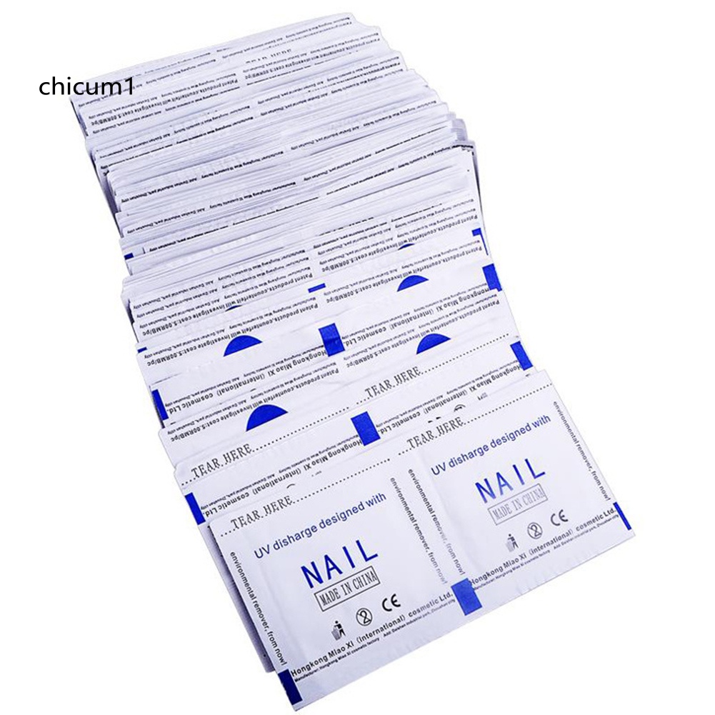 Set 100 Khăn Giấy Ướt Tẩy Sơn Móng Tay Sử Dụng Một Lần Tiện Lợi
