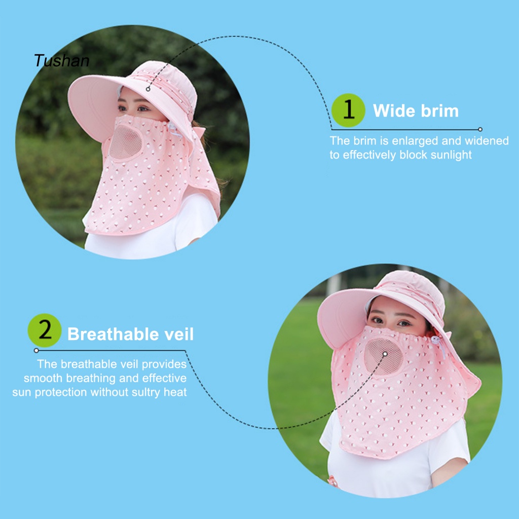 Mũ Rộng Vành Chống Nắng Tia UV Thiết Kế Thoáng Khí Tiện Dụng Mang Theo Câu Cá / Dã Ngoại