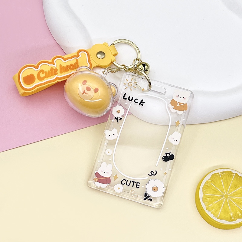 Thẻ Tên Bằng Acrylic Hình Gấu Trúc Hoạt Hình Kèm Móc Khóa 7 * 11cm