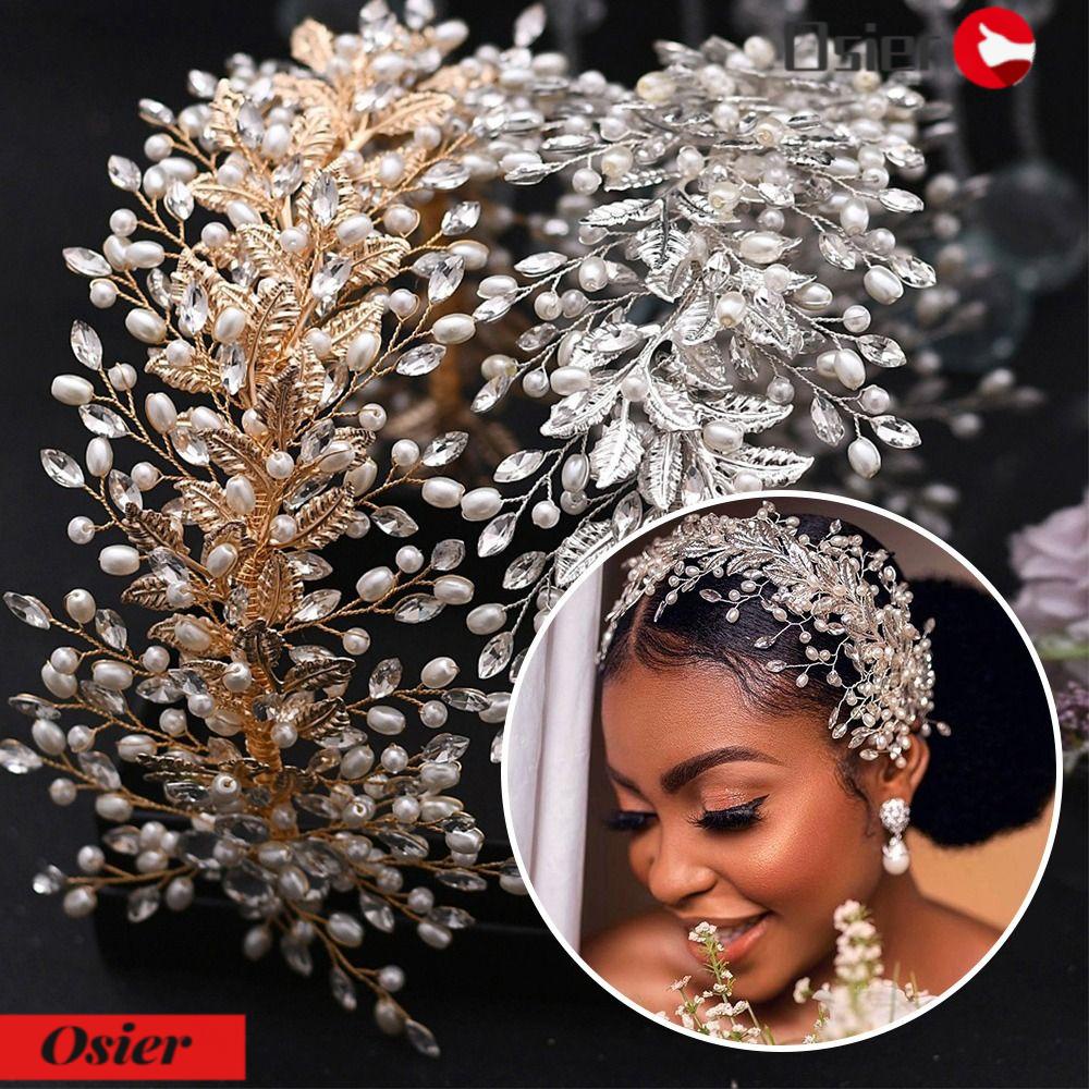 Osier1 Lá Tuyên Bố Đầu Lá|Son Môi Màu Sắc Thời Trang|Trâm Cài Tóc Nhiều Màu Sắc Phong Cách Bohemian Cho Cô Dâu|Vương Miện Đội Đầu