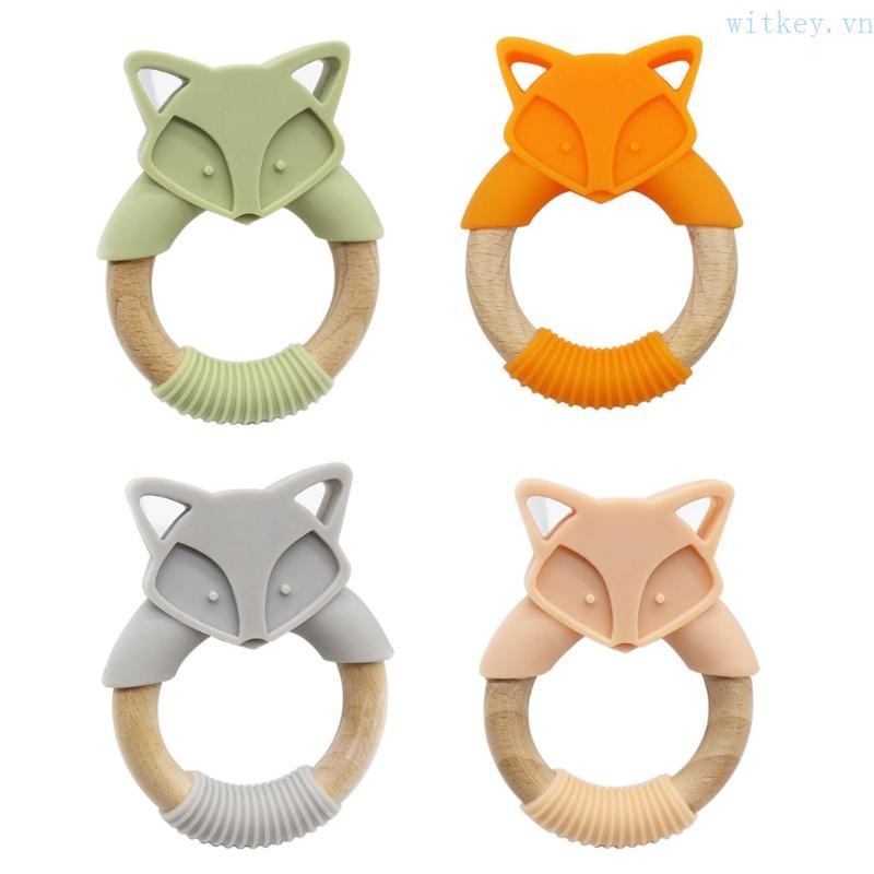 Đồ Chơi Ngậm Nướu Hình Động Vật Hoạt Hình Bằng Silicon Cấp Thực Phẩm Cho Bé