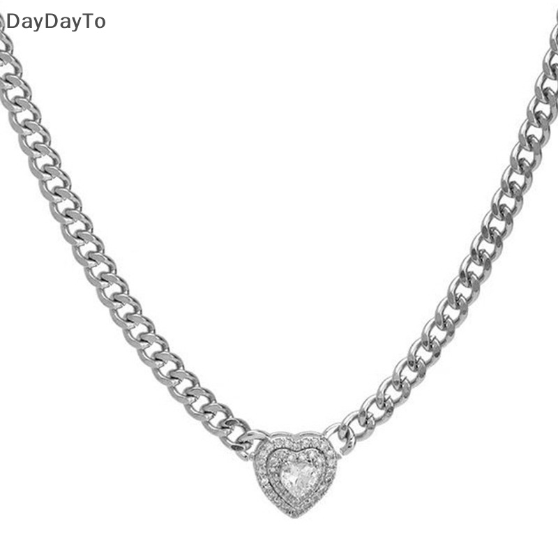 Vòng cổ Mặt Trái Tim Đính Đá Zircon Thời Trang Cho Nữ