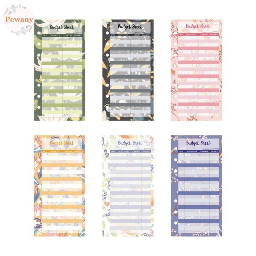 Pewany A6 Budget Cardstock Giấy Ghi Kế Hoạch Tiết Kiệm Tiền Dành Cho Học Sinh