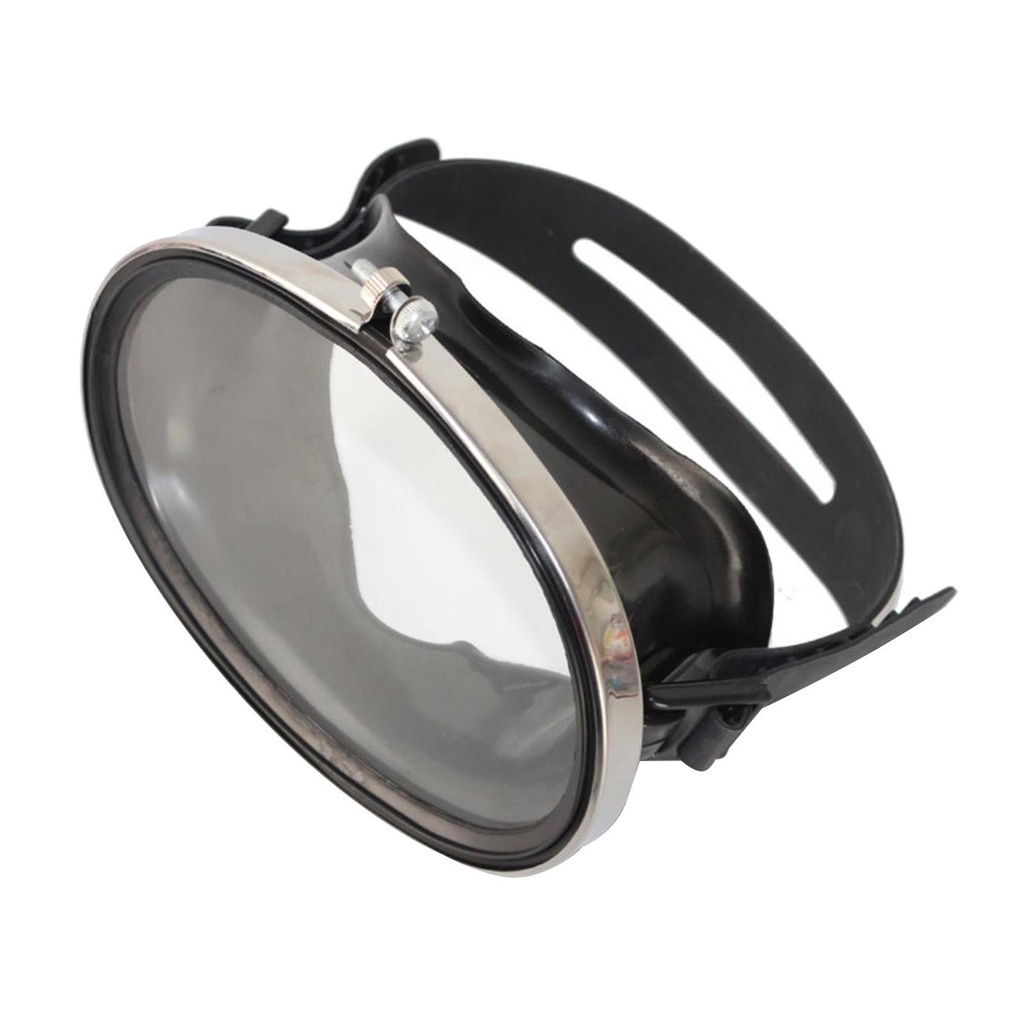 Mặt Nạ Lặn Kính Cường Lực Chống Sương Mù Hình Oval Màu Đen Cổ Điển