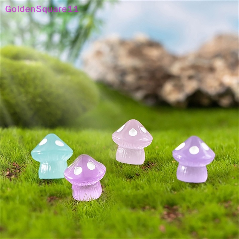 Set 2 / 5 Cây Nấm Giả Màu Dạ Quang Trang Trí Tiểu Cảnh