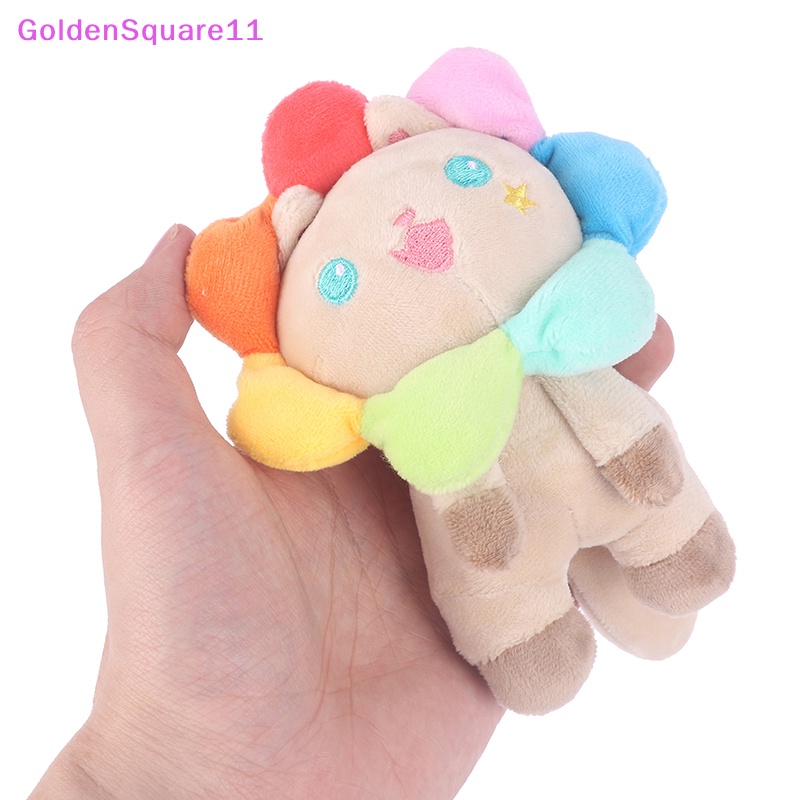 Móc Khóa Hình Mèo Và Hoa Hướng Dương Màu Vàng Kim Dễ Thương