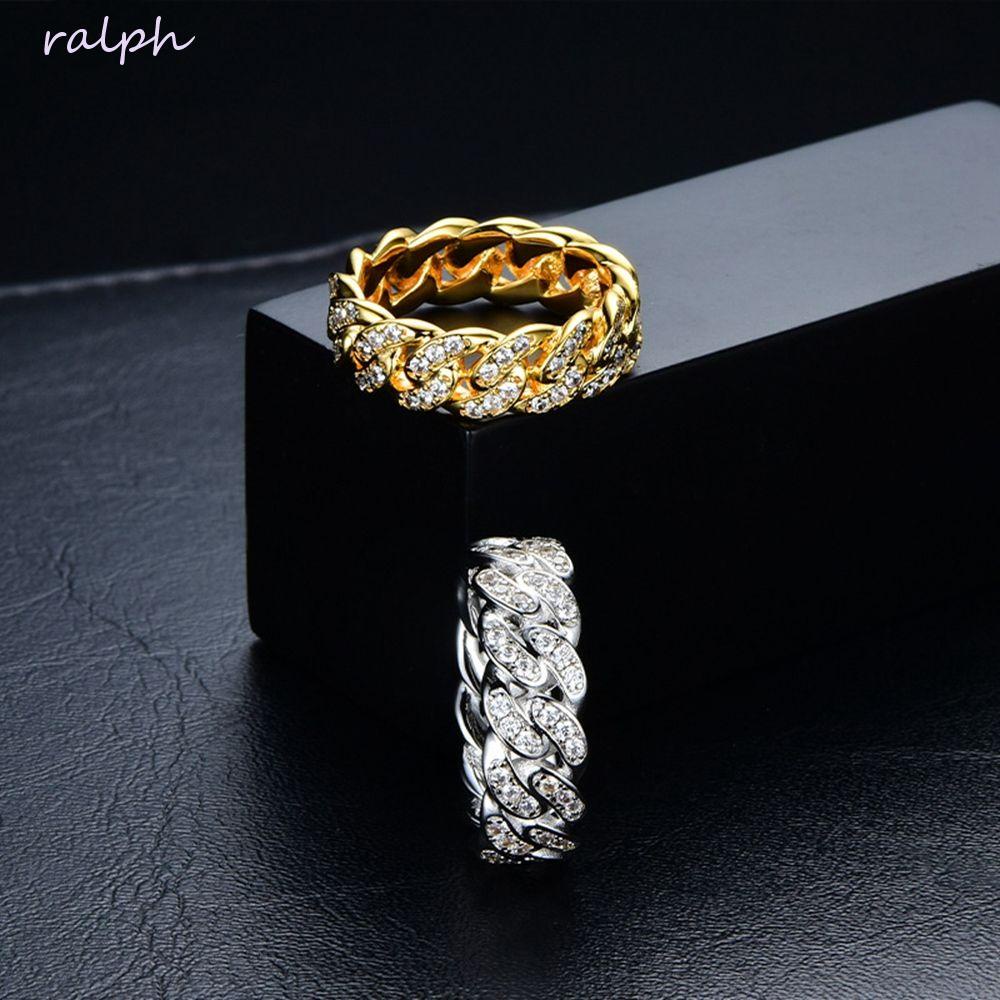 Nhẫn Dây Xích Hình Học Đơn Giản Phong Cách Hip hop Cho Nam Và Nữ|Nhẫn Nam Thiết Kế Độc Đáo Phong Cách Punk Cá Tính